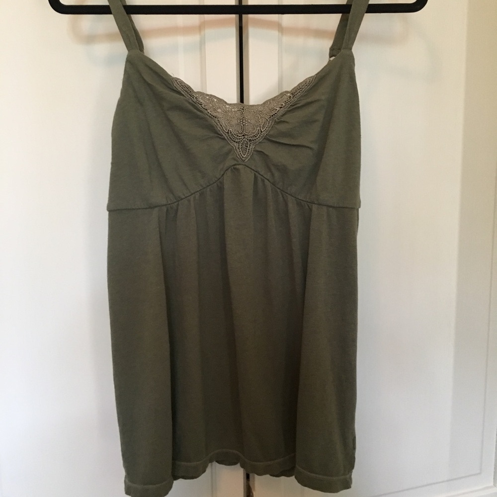 Olive Green Lace Front Cami